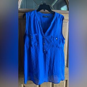 Apt 9 Blue Sleeveless Blouse with Tank XL